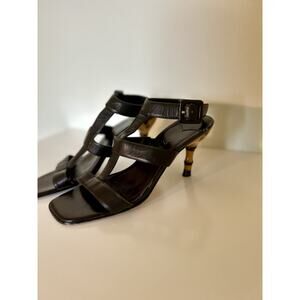 Kathy Jean Vintage Y2K Heals Brown Leather With Heel Accent Women’s Size 7